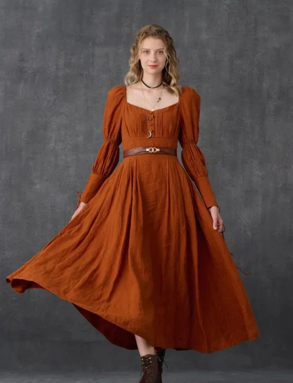 Ruffled Prairie Dress and Leather Belt