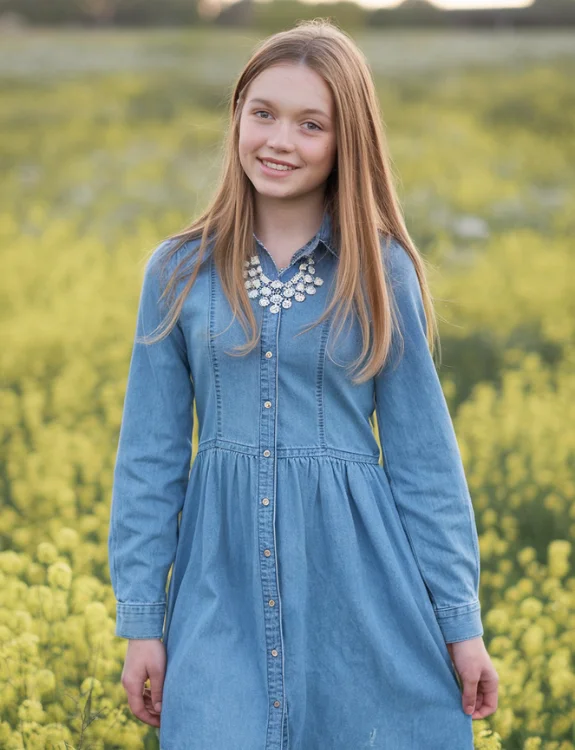 Denim Button-Up Dress