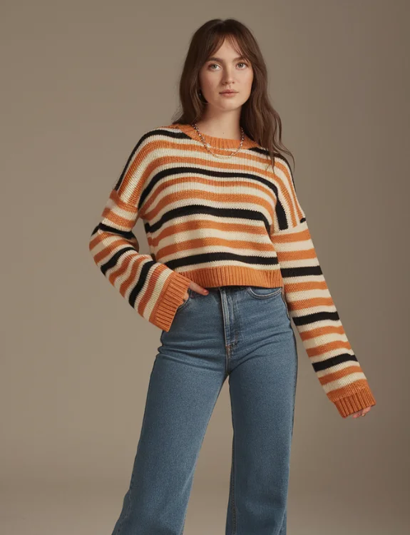 Striped Sweater with Jeans