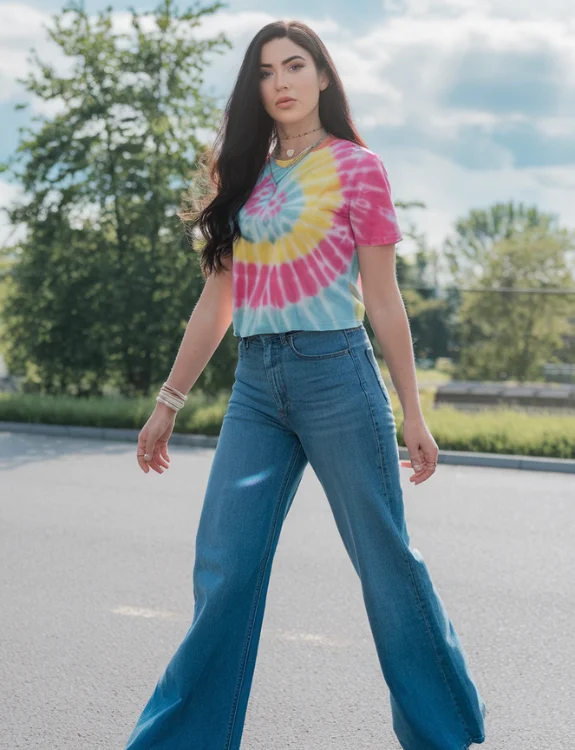 Tie-Dye T-Shirt with Jeans