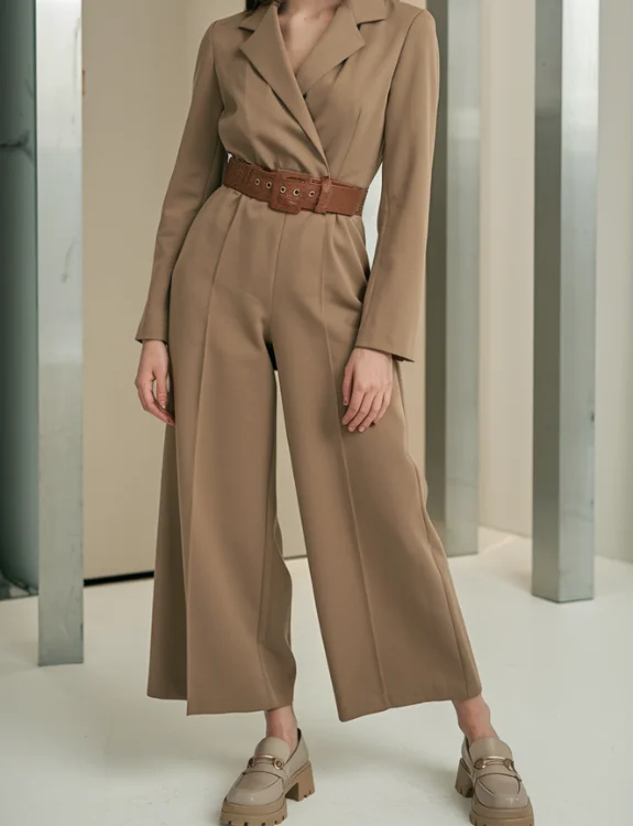 Tailored Jumpsuit with Statement Belt